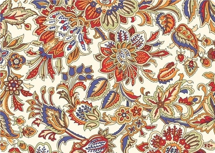 Floral Custom Printed Fabrics Vintage Upholstery Fabric Cloth