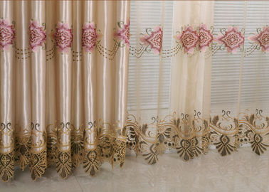 Beautiful Polyester Embroidered Fabrics Contemporary Curtain Fabric