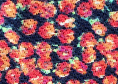 Contemporary Floral Viscose Rayon Fabric For Felt / Pillow / Sportswear
