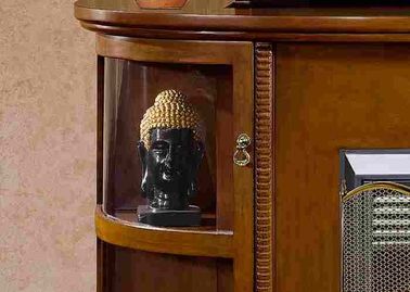 French / Louis Style Antique Realistic Flame Electric Fireplaces TV Stands Remote Control